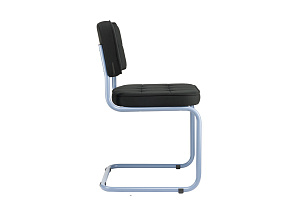 Конференц-кресло ECO-CHAIR COLOMBO Comfort CLM-05 Чёрный велюр / Синий пудровый метал металл фото