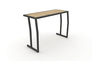 Стол учебный двухместный DESK DK-1100S Тиквуд Светлый / Антрацит металл фото