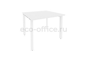 Стол переговорный (1 столешница) ONIX O.MP-PRG-1.1 Белый Бриллиант / Белый металл фото