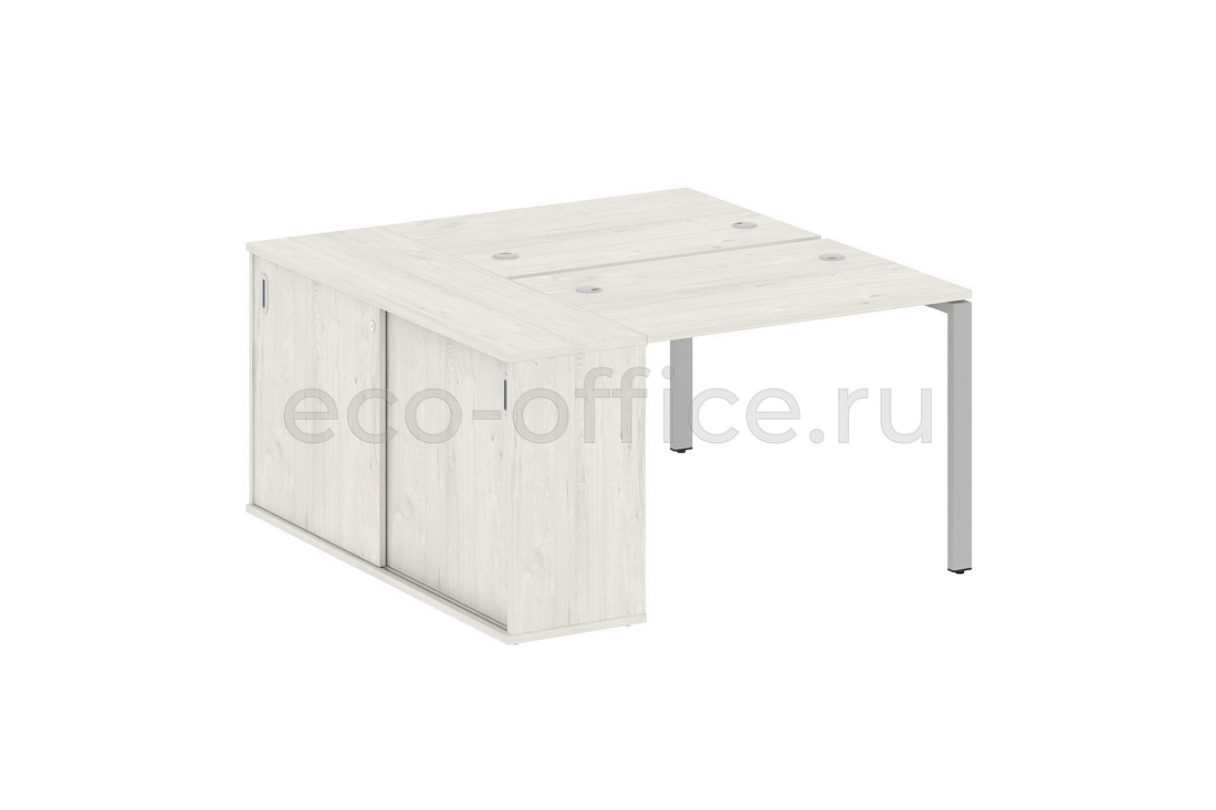 Рабочая станция с опорным шкафом-купе METAL SYSTEM STYLE БП.РС-СШК-1.1 Дуб Наварра / Серый металл  стоимость