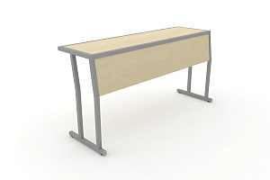 Стол учебный трёхместный с царгой DESK DK-1500SP Клён / Серый металл фото