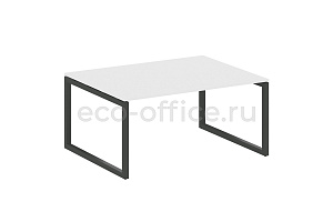 Стол переговорный (1 столешница) METAL SYSTEM QUATTRO 5x5 50БО.ПРГ-1.4 Белый / Антрацит металл фото