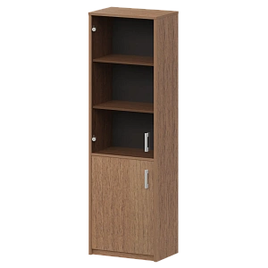 Шкаф комбинированный узкий с тонированным стеклом Protech А-321/А-стл321тон Орех фото