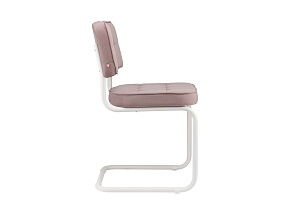 Конференц-кресло ECO-CHAIR COLOMBO Comfort CLM-05 Розовый велюр / Белый металл фото
