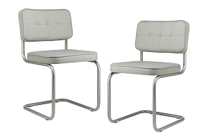 Комплект конференц-кресел ECO-CHAIR COLOMBO Comfort CLM-05 Серый велюр / Серый металл фото
