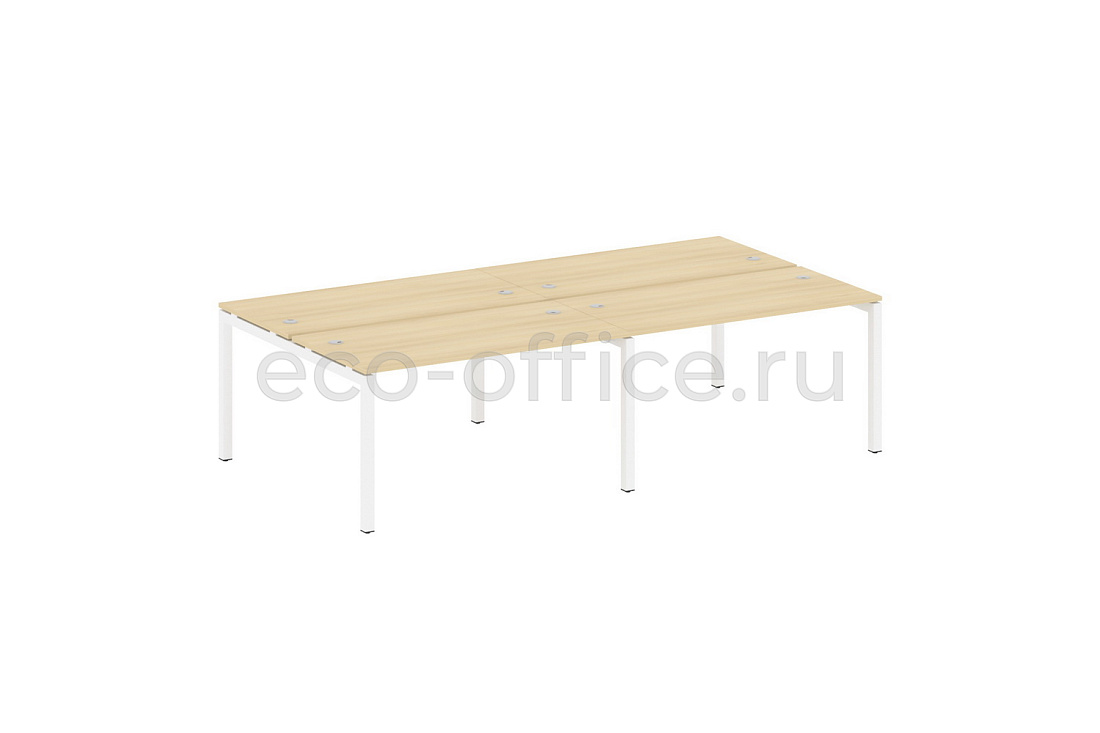 Рабочая станция на 4 рабочих места METAL SYSTEM QUATTRO 5x5 50БП.СМ-4.3 Акация Лорка / Белый металл  стоимость