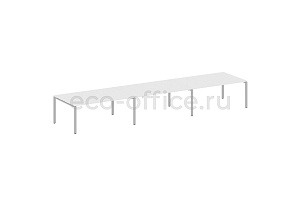 Стол переговорный (3 столешницы) METAL SYSTEM STYLE БП.ПРГ-3.5 Белый / Серый металл фото