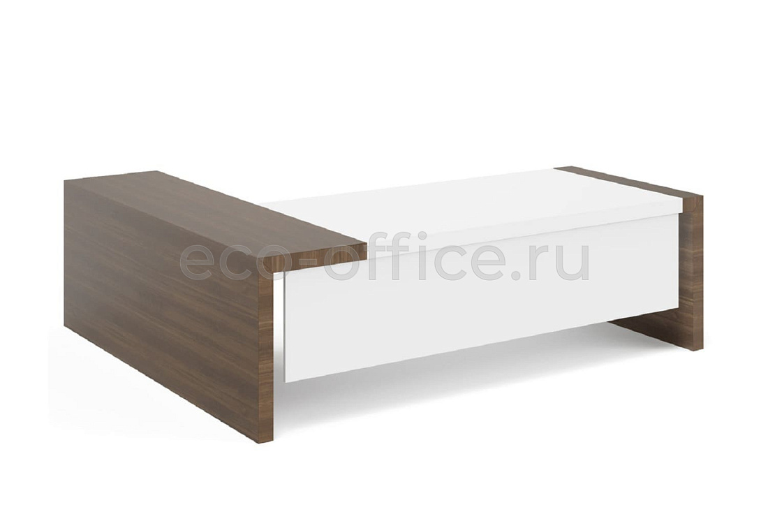 Стол письменный KYO Desk RH L 246+ KYO Front panel Орех / Белый купить в Москве