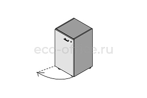Шкаф низкий левосторонний (меламин) ELITE 174045 Light Poplar / Black фото