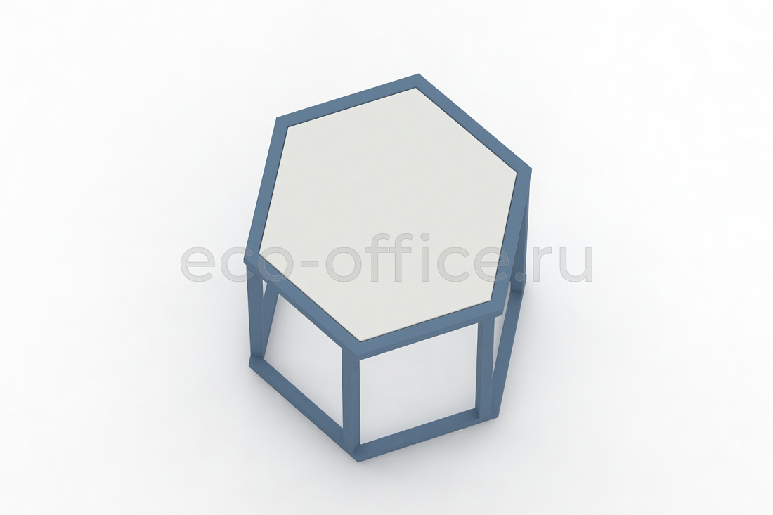 Стол журнальный HEX-450 ColorPastel Сатин / Голубино-синий (RAL 5014)  стоимость