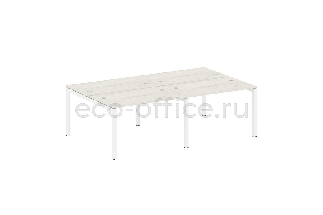 Рабочая станция на 4 рабочих места METAL SYSTEM QUATTRO 5x5 50БП.СМ-4.2 Дуб Наварра / Белый металл  стоимость