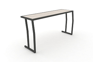 Стол учебный трёхместный DESK DK-1500S Денвер Светлый / Антрацит металл фото