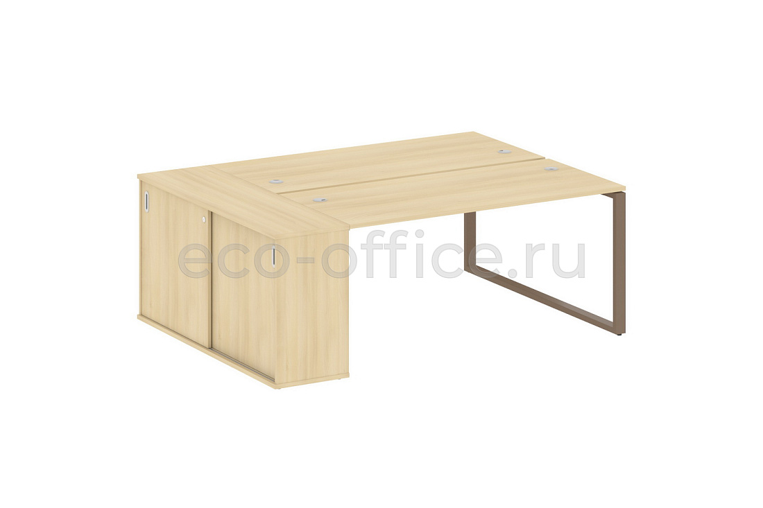 Рабочая станция с опорным шкафом-купе METAL SYSTEM STYLE БО.РС-СШК-1.4 Акация Лорка / Мокко металл  стоимость