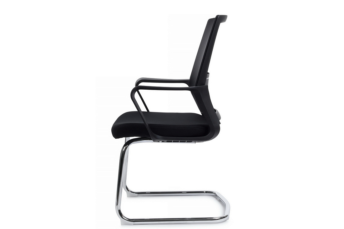 конференц-кресло rv chair mint m1029cbe чёрная сетка / чёрная ткань фото