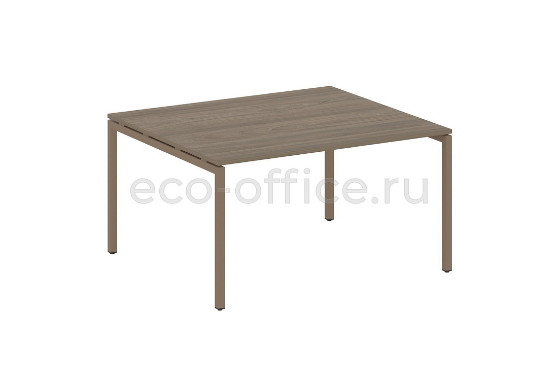 Стол переговорный (1 столешница) METAL SYSTEM QUATTRO 4x4 40БП.ПРГ-1.3 Вяз Благородный / Мокко металл  стоимость