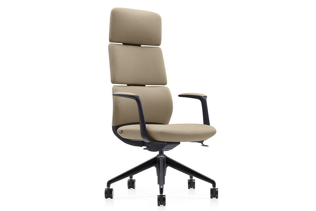 кресло руководителя rv design venetto fk013-a12 светло-бежевая кожа фото