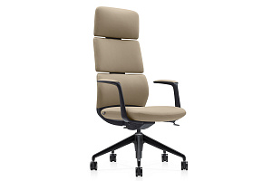 Кресло руководителя RV Design VENETTO FK013-A12 Светло-бежевая кожа фото