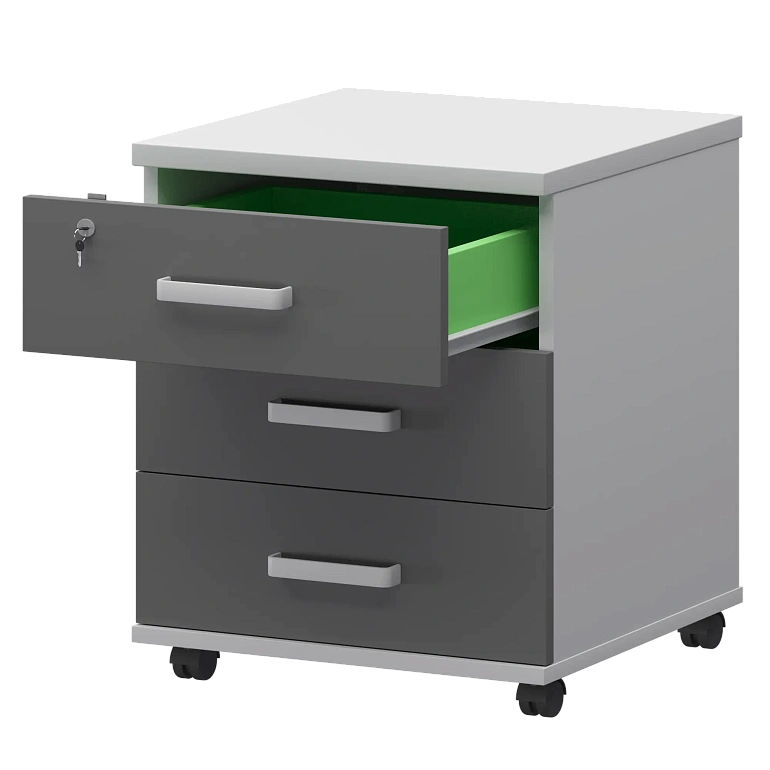 тумба подкатная protech смт-3п тип1 белый/графит фото