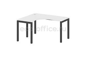 Стол криволинейный левый METAL SYSTEM QUATTRO 5x5 50БП.СА-3 Л Белый / Антрацит металл фото