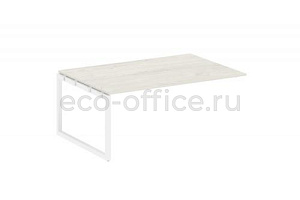 Проходной наборный элемент переговорного стола METAL SYSTEM QUATTRO 5x5 50БО.ППРГ-5 Дуб Наварра / Белый металл фото