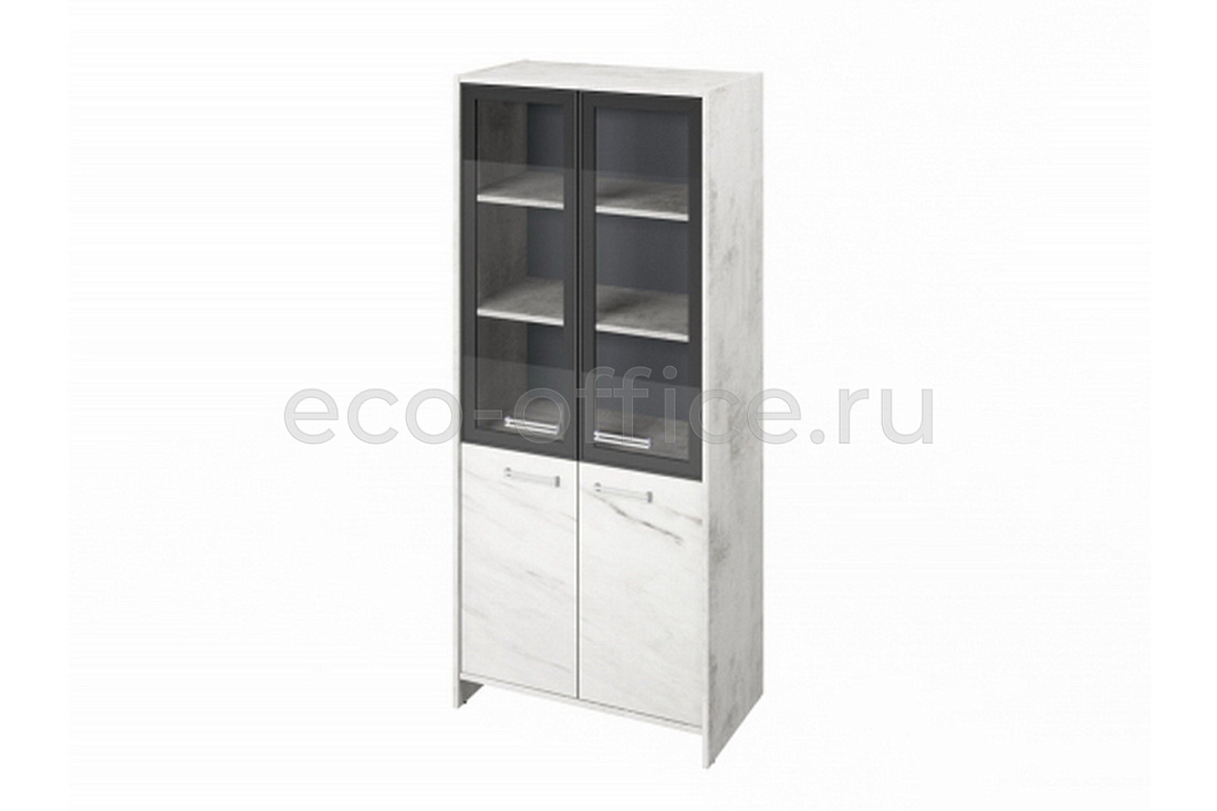 Шкаф для документов FESTUS FI-671.G Хромикс Белый / Мрамор Леванто белый  стоимость