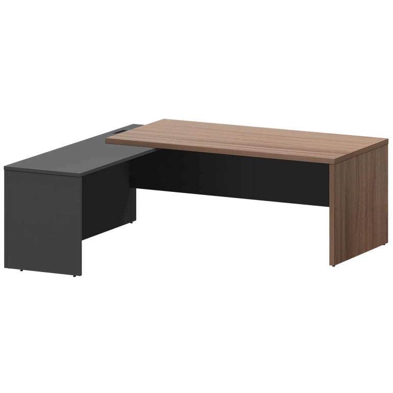 стол руководителя левый protech kzp-20l темный шимо/графит фото