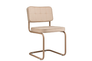 Конференц-кресло ECO-CHAIR COLOMBO Comfort CLM-05 Бежевый велюр / Капучино металл фото