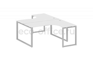 Рабочая станция криволинейная METAL SYSTEM STYLE БО.РАС-СА-2.4 Белый / Серый металл фото