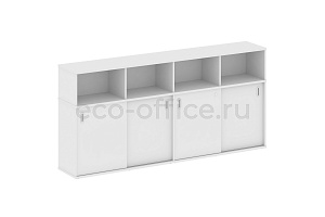 Шкаф-купе приставной (опорный) METAL SYSTEM STYLE Б.ШК-4 T Белый фото