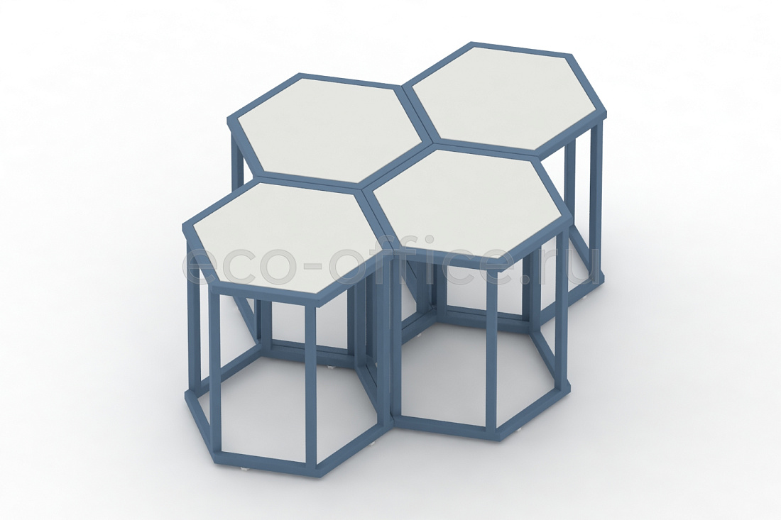 Стол журнальный HEX-450 ColorPastel Сатин / Голубино-синий (RAL 5014)  стоимость