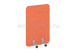 Перегородка на металлических опорах, на роликах R-LINE SOFT AP.R-80-120 Рогожка Romeo 01 / Серый металл фото