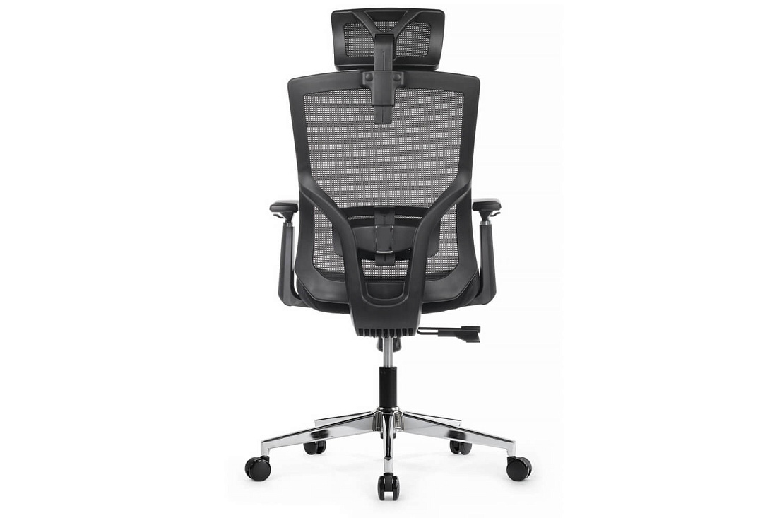 кресло rv chair step a2320 чёрная сетка / чёрная ткань фото