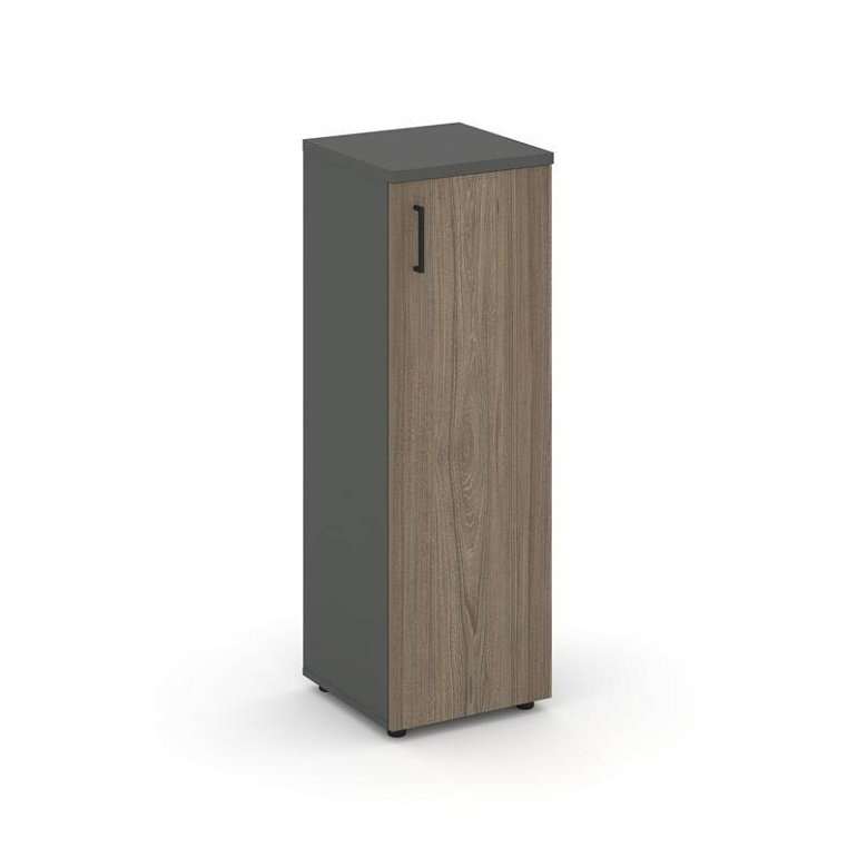 шкаф средний узкий style project sn.stu.e-204(r) антрацит/вяз благородный/черный ручки фото