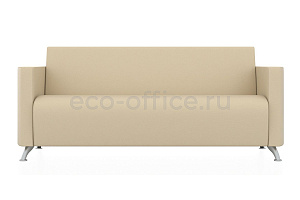 Трехместный диван СИТИ экокожа Euroline 907 Кремово-белый фото