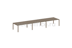 Стол переговорный (3 столешницы) METAL SYSTEM STYLE БП.ПРГ-3.5 Вяз Благородный / Мокко металл фото