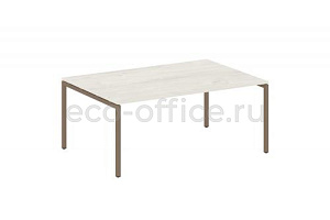 Стол переговорный (1 столешница) METAL SYSTEM QUATTRO 4x4 40БП.ПРГ-1.5 Дуб Наварра / Мокко металл фото