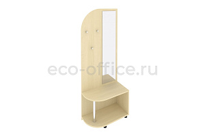Вешалка с багажницей и зеркалом LIGHT С-ВБЗ-80 Клён фото