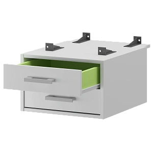 Тумба подвесная для столов на м/каркасе гл.730 мм Protech АМТ2-02.73 Белый фото