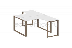 Рабочая станция криволинейная METAL SYSTEM STYLE БО.РАС-СА-2.3 Белый / Мокко металл фото