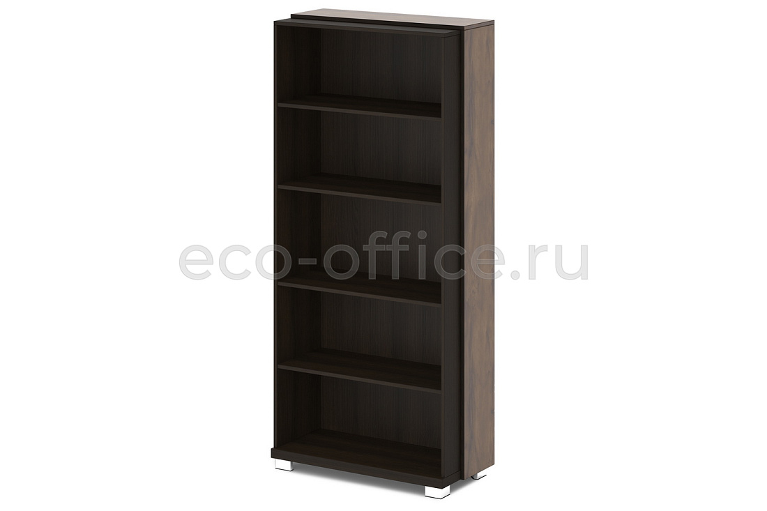 Стеллаж высокий крайний GRACE L-67к Дуб Линдберг тёмный / Tasso Nero  стоимость