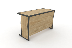 Стол для преподавателя DESK DK-1200U Тиквуд Светлый / Антрацит металл фото