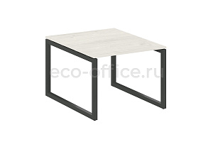 Стол переговорный (1 столешница) METAL SYSTEM QUATTRO 5x5 50БО.ПРГ-1.1 Дуб Наварра / Антрацит металл фото