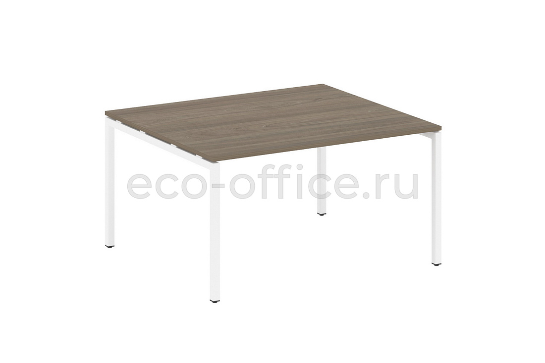 Стол переговорный (1 столешница) METAL SYSTEM QUATTRO 4x4 40БП.ПРГ-1.3 Вяз Благородный / Белый металл  стоимость