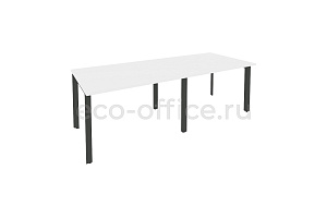 Стол переговорный (2 столешницы) ONIX O.MP-PRG-2.2 Белый Бриллиант / Антрацит металл фото