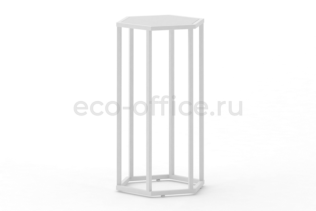 Стол журнальный HEX-800 Белый / Белый металл  стоимость