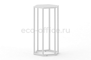 Стол журнальный HEX-800 Белый / Белый металл фото