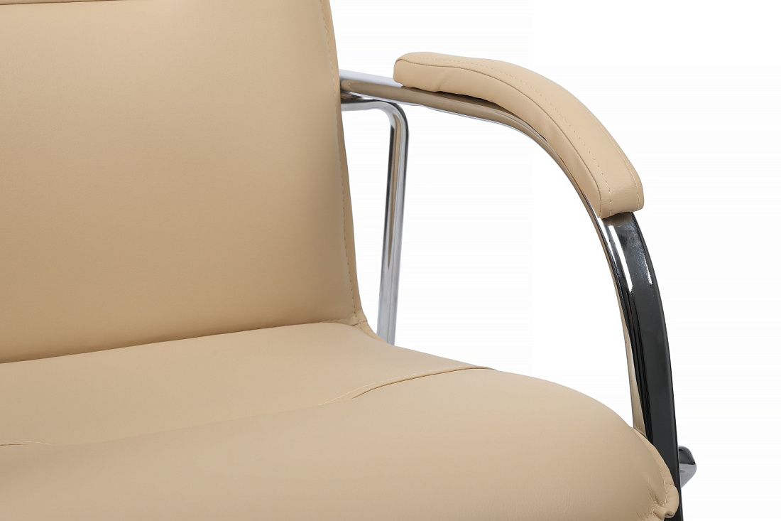 конференц-кресло rv chair самба на гальванических опорах smb-01h бежевая экокожа фото