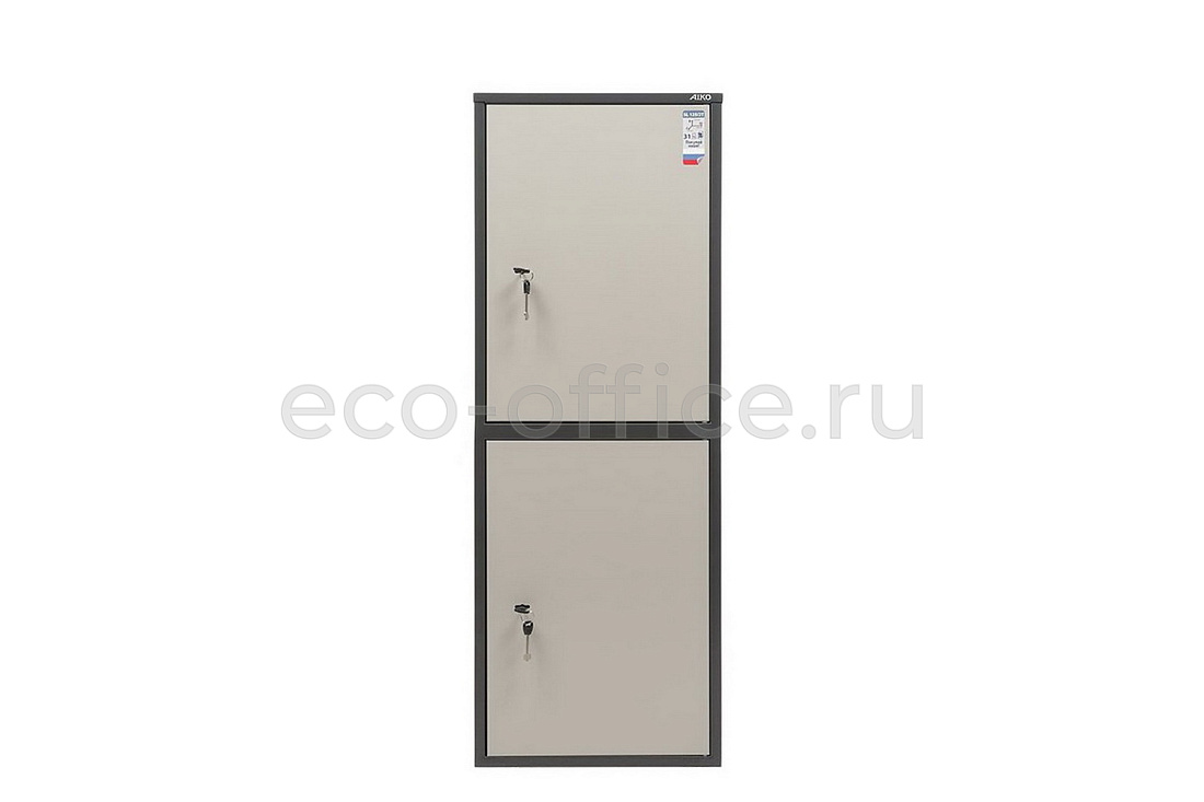 Шкаф бухгалтерский AIKO SL-125/2T Графит (RAL 7024) / Светло-серый (RAL 7038)  стоимость