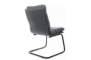 Кресло RV Chair PEGAS PS-919 Серая экокожа / Чёрный металл фото
