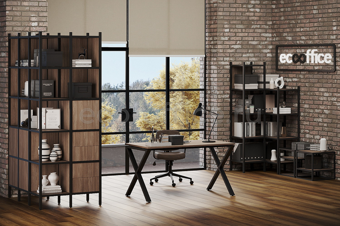 Кабинет руководителя LOFT Дуб Аризона / Чёрный металл купить в Москве